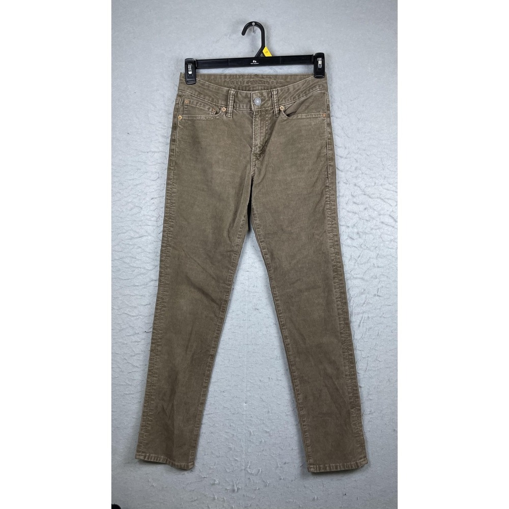 American Eagle Pants Women 30x30 Brown Corduroy Straight Leg Flex Stretch Casual